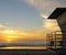 Lifeguard station at Sunset