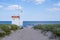 Lifeguard Tower at Dahme Beach in Schleswig-Holstein, Germany