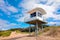 Lifeguard tower on Lighthouse Beach in Portmacquarie Australia