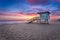 Lifeguard Tower at Sunset