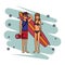 Lifeguard and woman