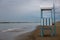 Lifeguard wooden cabin in Riviera Romagnola beach near Rimini and Riccione