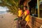 Lifeguards on a duty on the beach of Sri Lanka