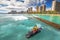 Lifeguards in jet ski Waikiki