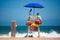 Lifeguards watching beach