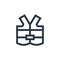 lifejacket vector icon. lifejacket editable stroke. lifejacket linear symbol for use on web and mobile apps, logo, print media.