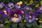 Lifelike photograph of Pansy flowers in a garden home nature\\\'s beauty captured generated by Ai