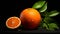 Lifelike Tangerine Image With Softbox Lighting And Wet-on-wet Blending