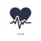 lifeline icon on white background. Simple element illustration from medical concept