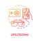 Lifelogging concept icon