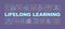 Lifelong learning word concepts dark purple banner