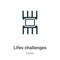 Lifes challenges vector icon on white background. Flat vector lifes challenges icon symbol sign from modern zodiac collection for