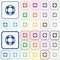 Lifesaver color outlined flat icons