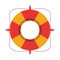 Lifesaver float symbol isolated