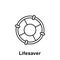 Lifesaver icon. Element of summer holiday icon. Thin line icon for website design and development, app development. Premium icon