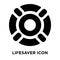 Lifesaver icon vector isolated on white background, logo concept