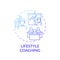 Lifestyle coaching concept icon