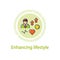 Lifestyle enhancing concept line icon