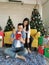 Lifestyle Family coupleâ€‹ loverâ€‹ spend Time celebrate New Year Christmas principal holiday