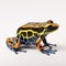 lifestyle photo dyeing poison arrow frog on white background - AI MidJourney