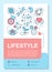 Lifestyle poster template layout. Style of living. Social behavior. Banner, booklet, leaflet print design with linear