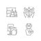 Lifestyle tendencies linear icons set