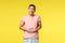 Lifestyle, travel and people concept. lmao so funny. Portrait of cheerful, enthusiastic asian man in pink t-shirt