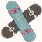 Lifestyle vector illustration with 2 skateboards girl and boy. L