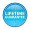 Lifetime Guarantee floral blue round button