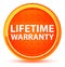 Lifetime Warranty Natural Orange Round Button