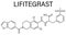 Lifitegrast drug molecule. Skeletal formula.