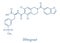 Lifitegrast drug molecule. Used in the treatment of keratoconjunctivitis sicca. Skeletal formula.