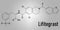 Lifitegrast drug molecule. Used in the treatment of keratoconjunctivitis sicca. Skeletal formula.