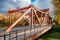 Lift bridge over Shadwell Basin in Wapping London Docklands London UK