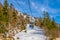 Lift bringing skiers to the top of Bad Aussee skiing resort in Austria