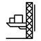 Lift crane platform icon, outline style