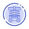 Lift, Forklift, Warehouse, Lifter,  Blue Dotted Line Line Icon