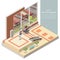 Lift Isometric Illustration