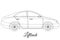 Liftback car body type outline