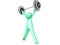 Lifting barbell Weights exercise Cartoon