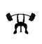Lifting bench weights silhouette