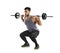 Lifting like a boss. Studio shot a young man working out with a barbell against a white background.