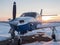 Light aircraft on a private airfield