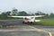 Light aircraft on small runway