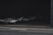 Light aircrafts in the airport at night