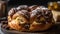 A light and airy brioche filled with creamy Nutella and sliced bananas created with Generative AI