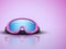Light Background with pink ski goggles. vector