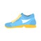 Light blue athletic shoe cartoon vector Illustration