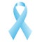 Light blue awareness ribbon, isolated vector illustration