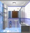 Light blue bath room